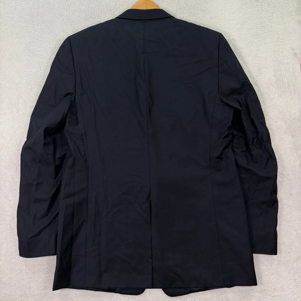 Hickey Freeman Mens 46XL Slim‎ Fit Tall Big Navy Blue Wool Blazer Loro Piana USA